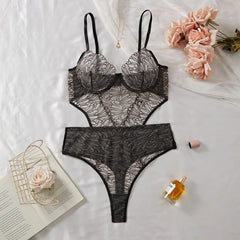 Erotic Western Style Black Mesh Hollow Out Featuring Sensual See Through Slim Fit Alluring Exquisite Premium