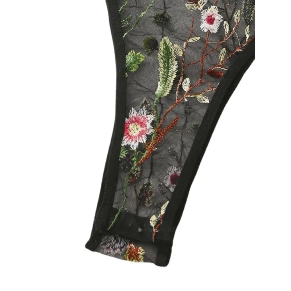 Erotic Western Style Mesh Hollow Out Featuring Sensual Three Point See Through Alluring Exquisite Premium Erotic