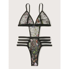 Erotic Western Style Mesh Hollow Out Featuring Sensual Three Point See Through Alluring Exquisite Premium Erotic