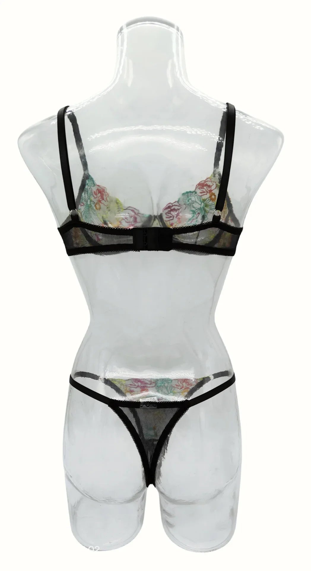 Hollow Out See Through Unique Embroidery Bra Laces Erotic Seductive Underwear Clothing Lingerie Set