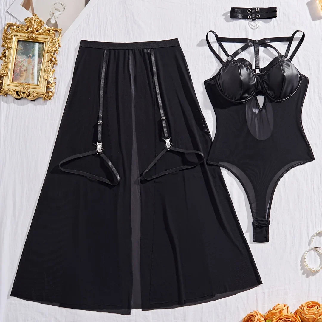 Mature Style See Through Mesh Nightwear Passionate Charm