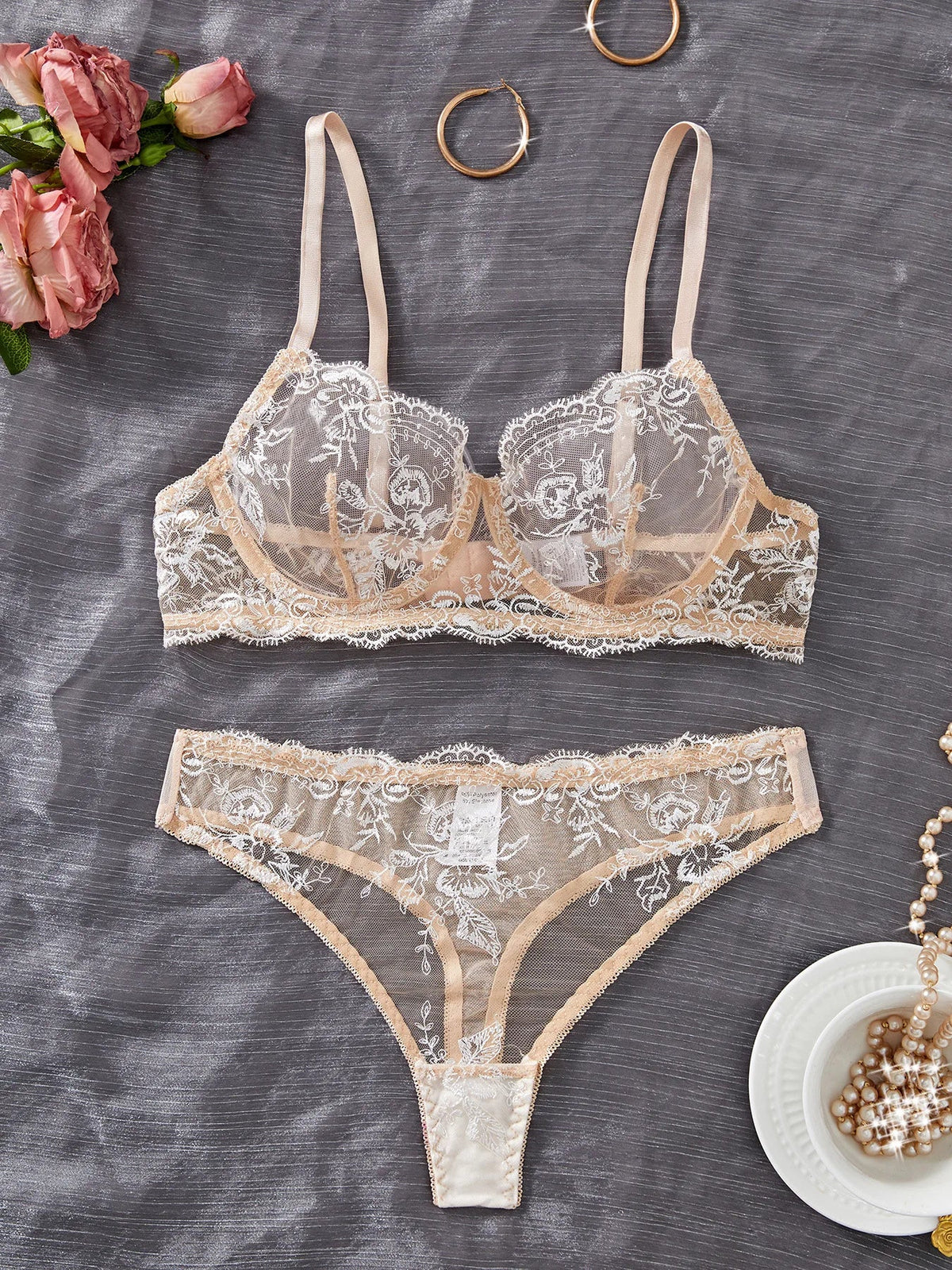 Mesh See Through Lace Bras Erotic Seductive Underwearss Clothingss Seductive Seduction Lingerie Set