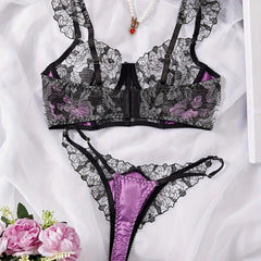 Bustier Bone Color Block Flutter Sleeve