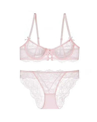 Erotic French Style Ultra Thin Bra Featuring Sensual Anti Sagging Design Alluring See Through Lace Underwear Bra Set