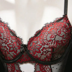 Erotic Lace Patchwork Featuring Sensual Slim Fit Design Alluring Charming Exquisite Sensual Lingerie