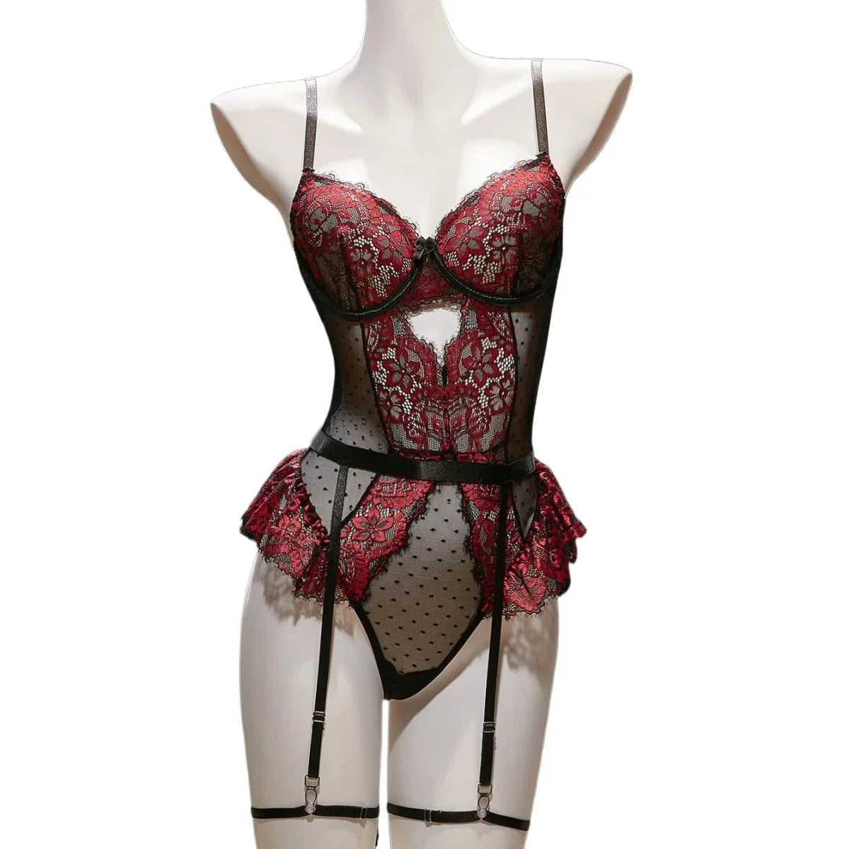 Erotic Lace Patchwork Featuring Sensual Slim Fit Design Alluring Charming Exquisite Sensual Lingerie