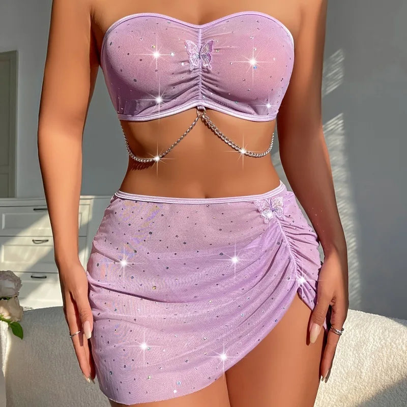 Mesh Tube Mini Skirt Flirting Erotic