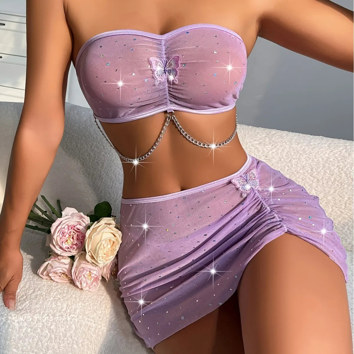 Mesh Tube Mini Skirt Flirting Erotic