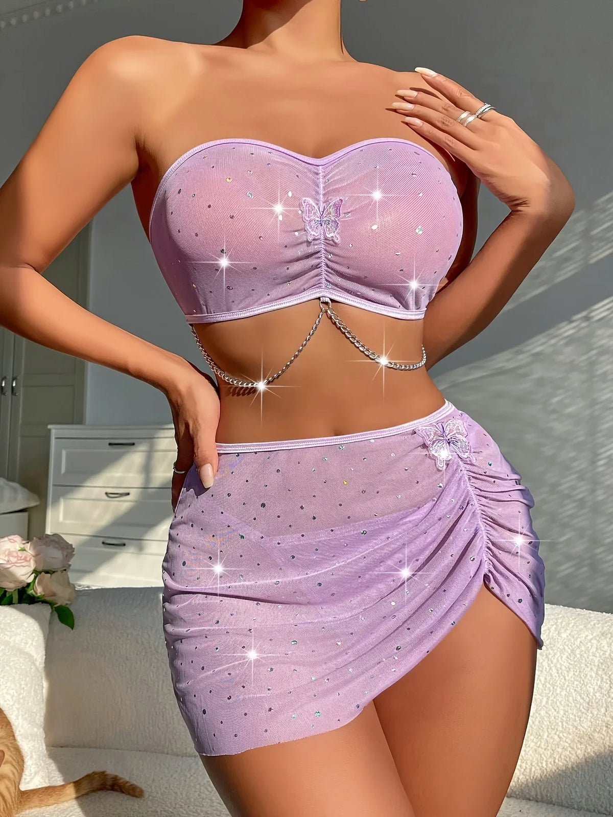 Mesh Tube Mini Skirt Flirting Erotic