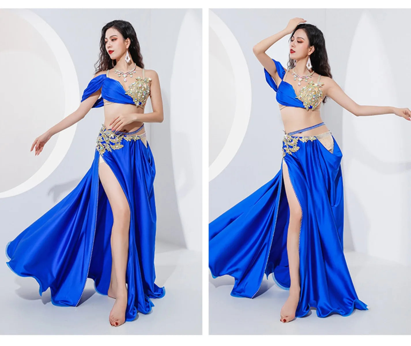 Style Oriental Belly Dance Set Group Performance Competition Outfit Professional Stage Dance Wear