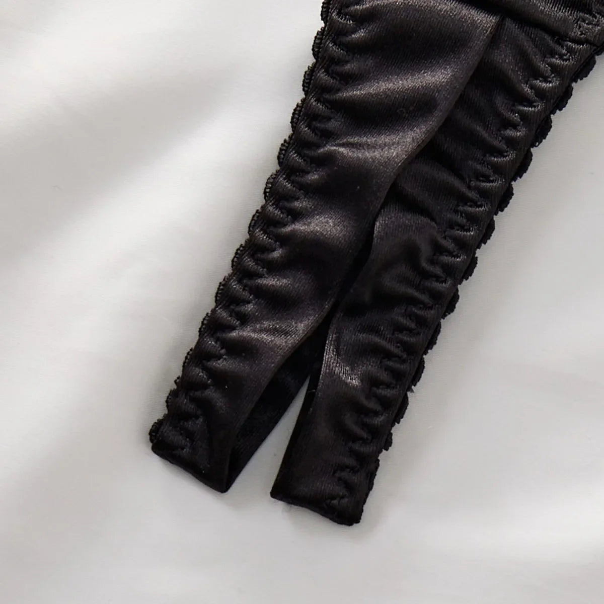 Western Black Hollow Out Bowknot Lace Up