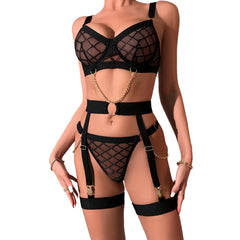 Western Fishnet Mesh Chain Belt