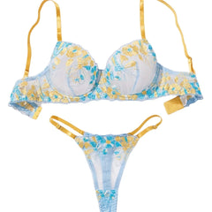 Western Yellow Blue Color Block French Style Fresh