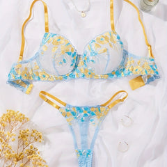 Western Yellow Blue Color Block French Style Fresh