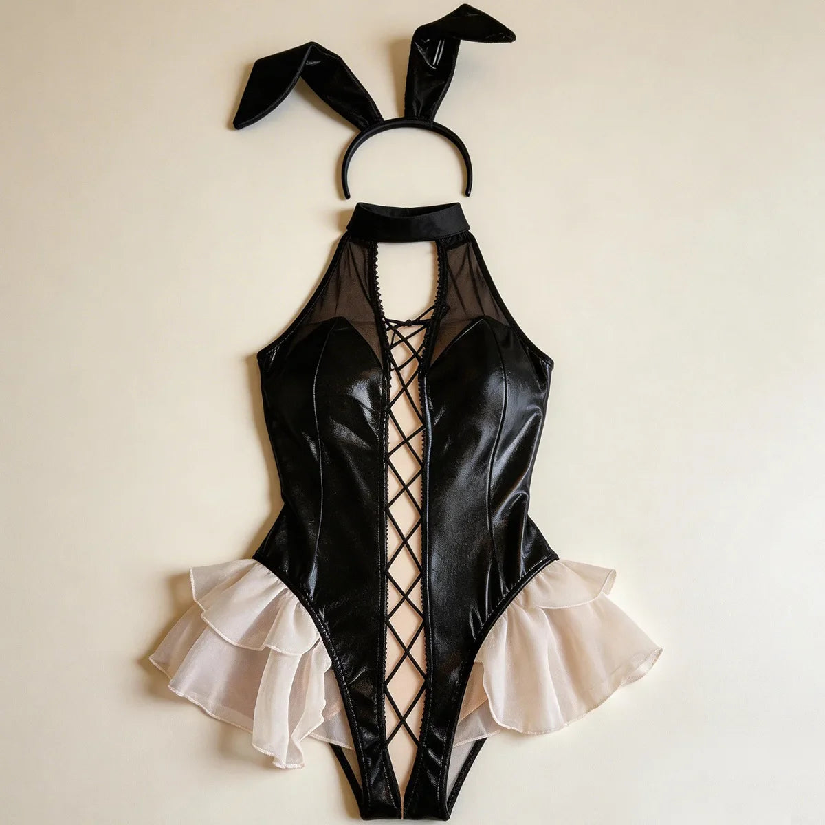 Patent Leather Bunny Crotchless