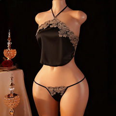 Plus Size Chinese Style Dudou Lace Up Underwear Backless Teddy Plus Size Lingerie Mesh Erotic Sets