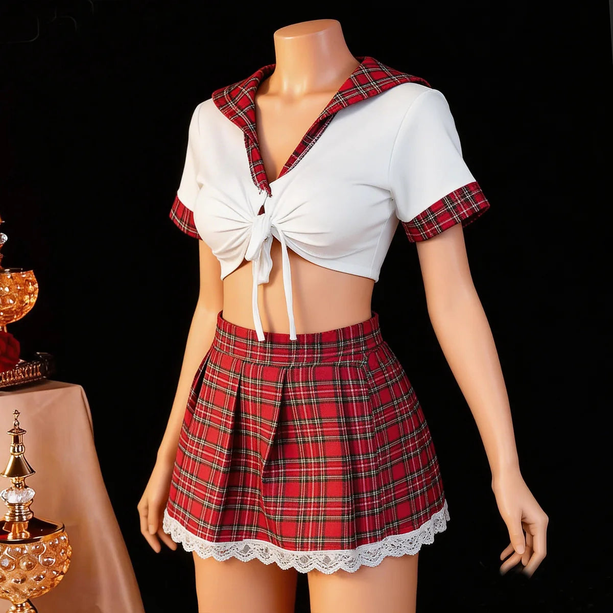 Plus Sizes Uniform Seduction Two Piece Style Cosplay Erotic