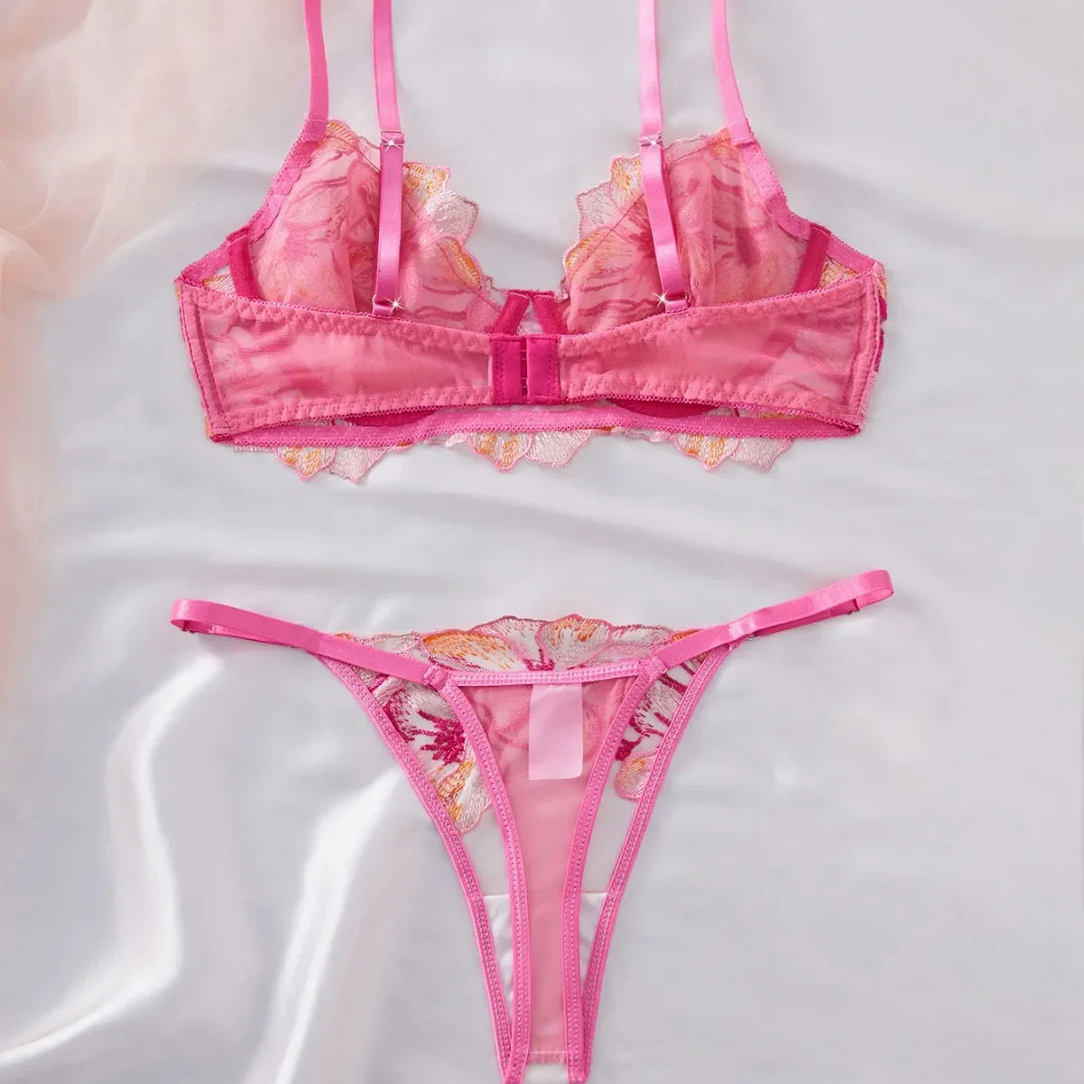 Pure Exquisite Embroidery See Through Brass Erotics Seductive Underwears Clothingss Seduction Lingerie Set