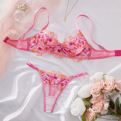 Pure Exquisite Embroidery See Through Brass Erotics Seductive Underwears Clothingss Seduction Lingerie Set