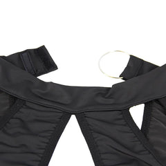 Crotchless Open Crotch Halter Skinny Underwear Teddy Backless Cross Strap Lace Hollow Out Lingerie Set
