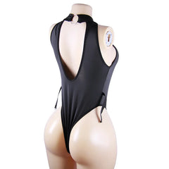 Crotchless Open Crotch Halter Skinny Underwear Teddy Backless Cross Strap Lace Hollow Out Lingerie Set