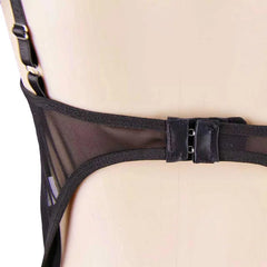 Crotchless Open Crotch Leopard Skinny Underwear Teddy Halter Backless Cross Strap Hollow Out Lingerie Set