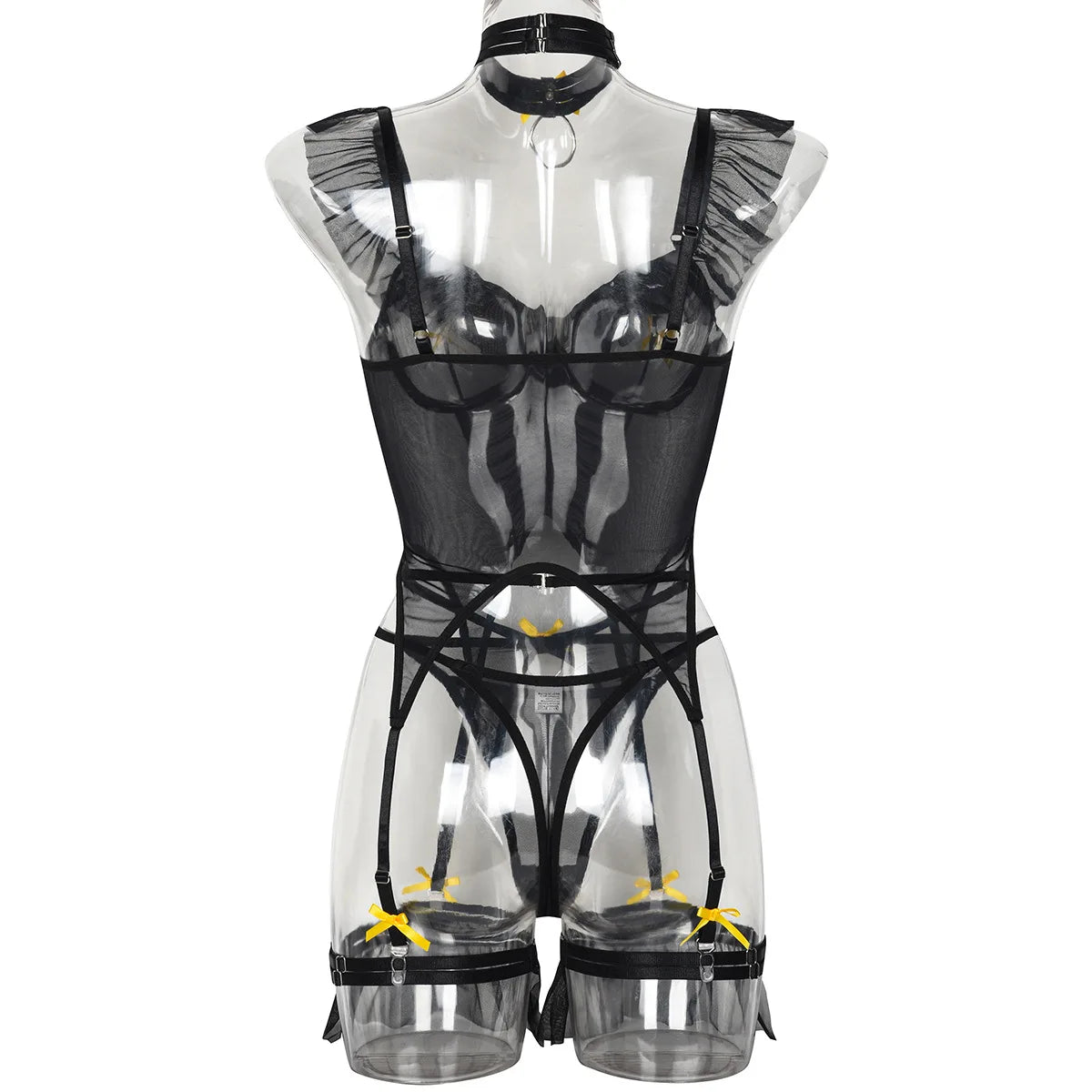 Erotics Western Style Stretch Mesh Sensual Boned Alluring Backless Attractive Breathable Lingerie Teddy