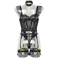Erotics Western Style Stretch Mesh Sensual Boned Alluring Backless Attractive Breathable Lingerie Teddy