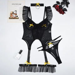 Erotics Western Style Stretch Mesh Sensual Boned Alluring Backless Attractive Breathable Lingerie Teddy
