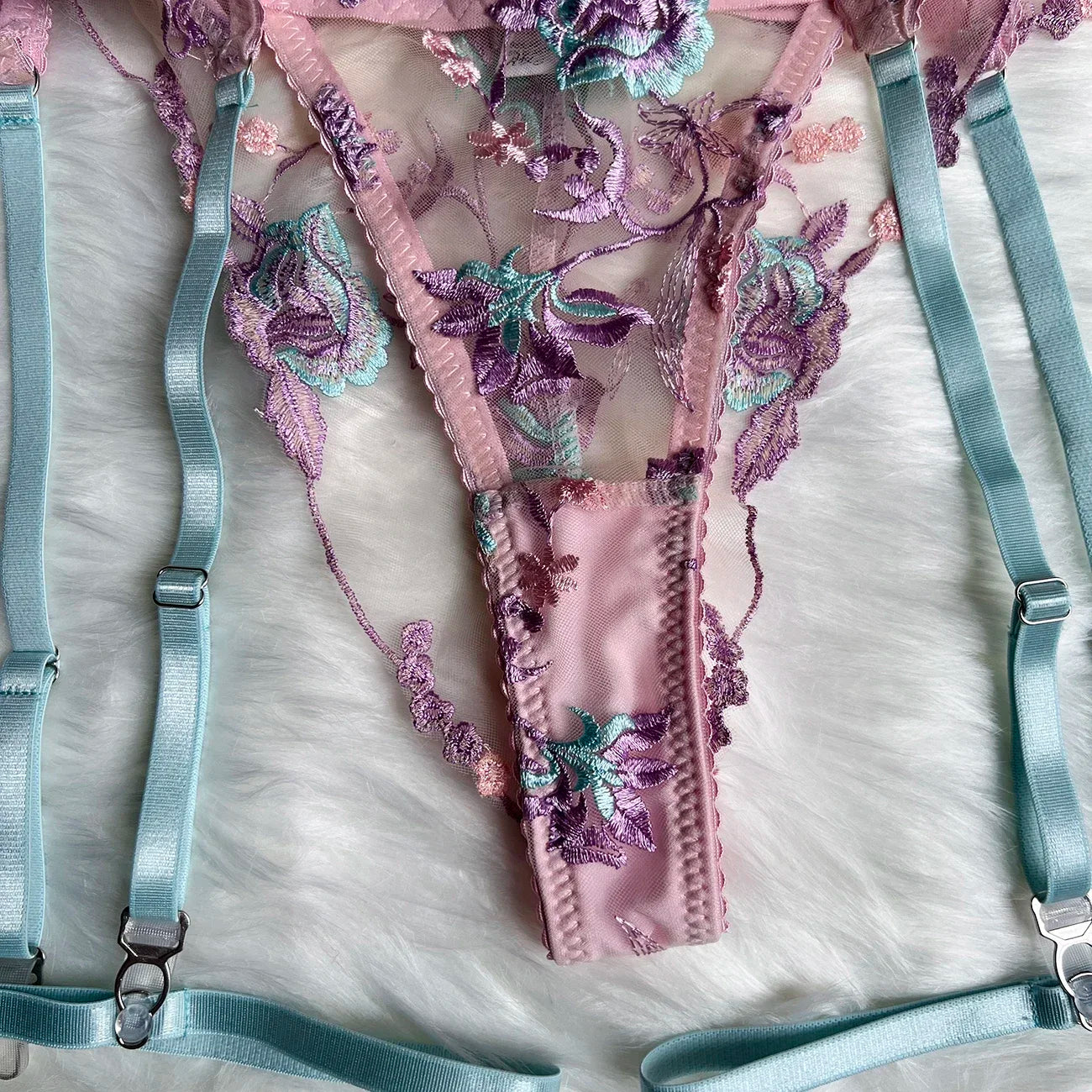Fairy Lingerie Floral Transparent Underwear Ruffle Delicate Underwear Beautiful See Through