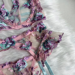 Fairy Lingerie Floral Transparent Underwear Ruffle Delicate Underwear Beautiful See Through