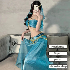 Goddess Uniforms Cosplay Egyptian Queens Belly Dance Aladdin Indian Dance Exotic Hotel Nightclub Goddess Uniforms