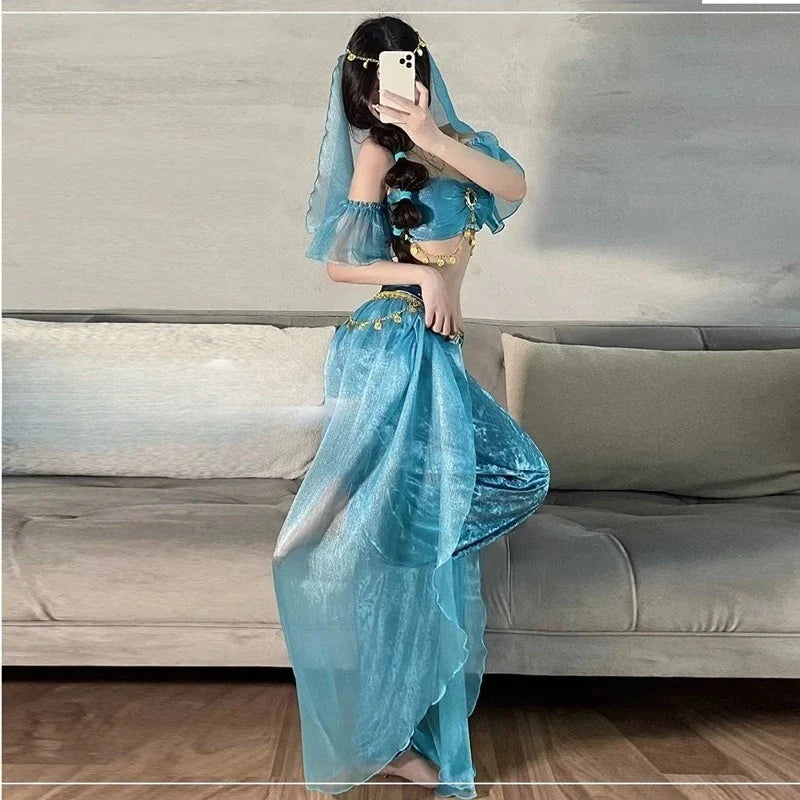 Goddess Uniforms Cosplay Egyptian Queens Belly Dance Aladdin Indian Dance Exotic Hotel Nightclub Goddess Uniforms