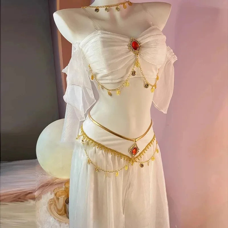 Goddess Uniforms Cosplay Egyptian Queens Belly Dance Aladdin Indian Dance Exotic Hotel Nightclub Goddess Uniforms