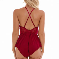 Lace Hollow Out Plus Size Sensual Hanging Neck Tricky Special Use Clothing