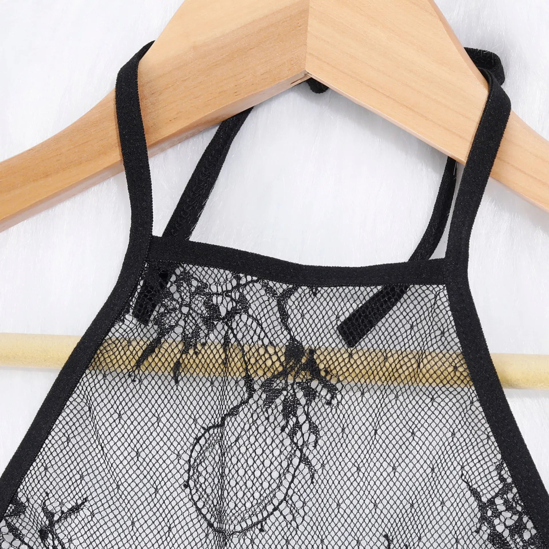 See Through Erotic Porn Transparent Dress Mesh Set Lace Bra Set Porn Lingerie Set