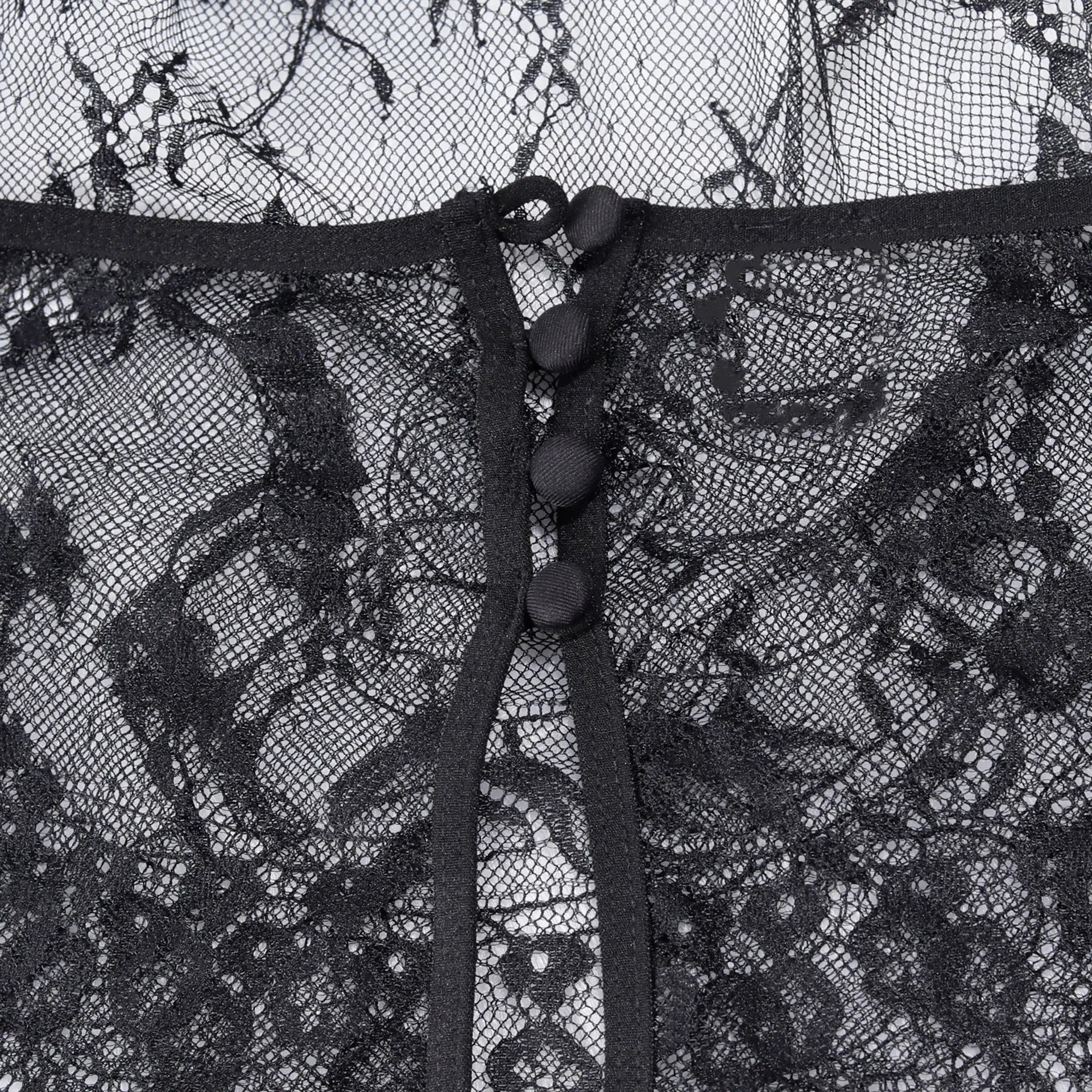 See Through Erotic Porn Transparent Dress Mesh Set Lace Bra Set Porn Lingerie Set