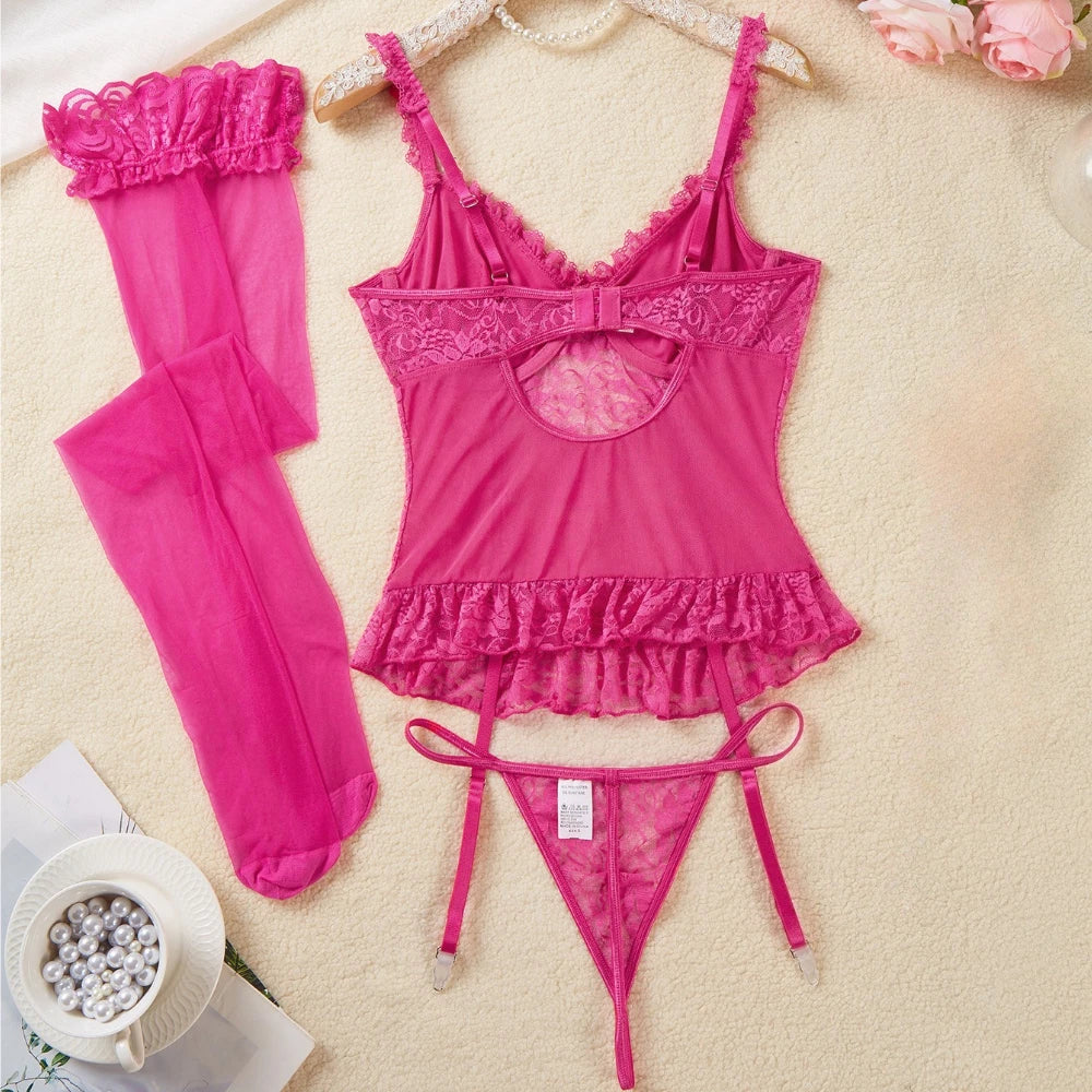 Purple Lace Vest Bra