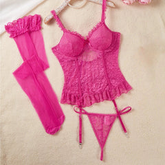 Purple Lace Vest Bra