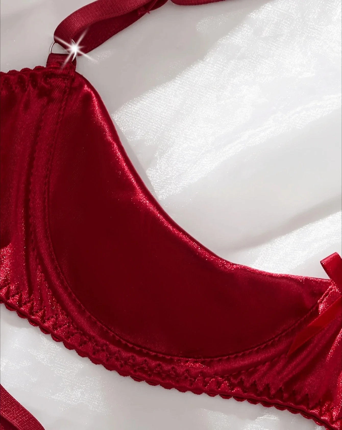 Three Point Bra Crotchless Open Panty Lingerie Sets Erotic Suits