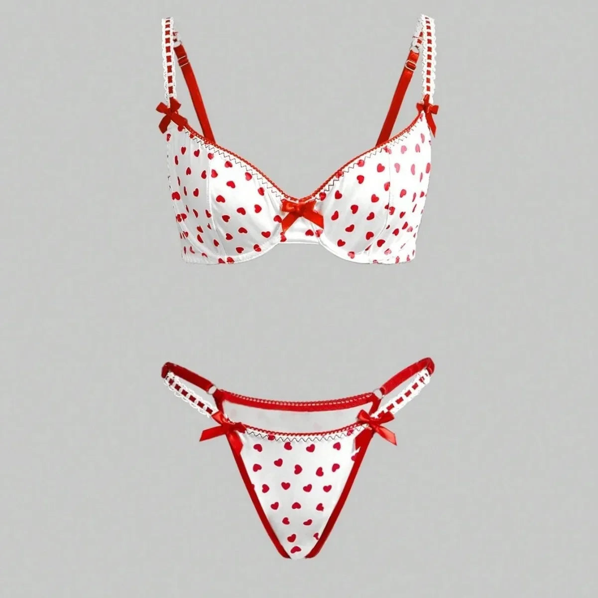 Three Point Lace Up Heart Bikini