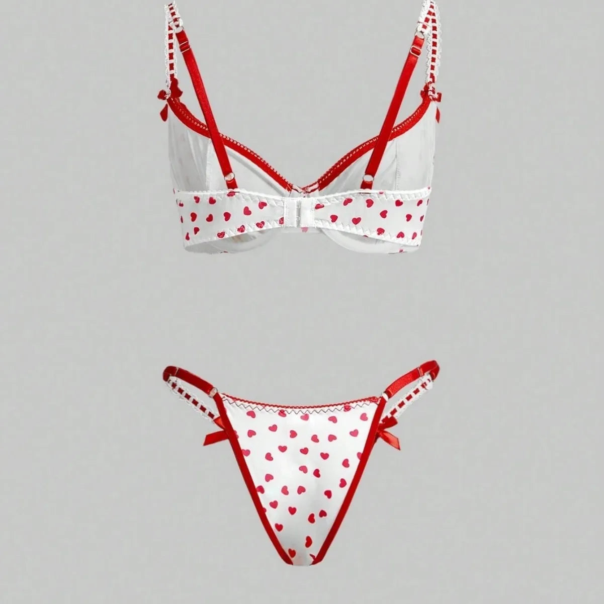 Three Point Lace Up Heart Bikini