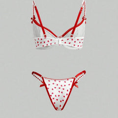 Three Point Lace Up Heart Bikini