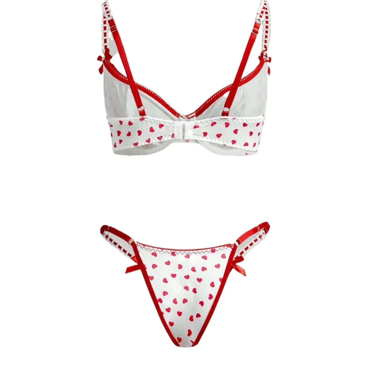 Three Point Lace Up Heart Bikini