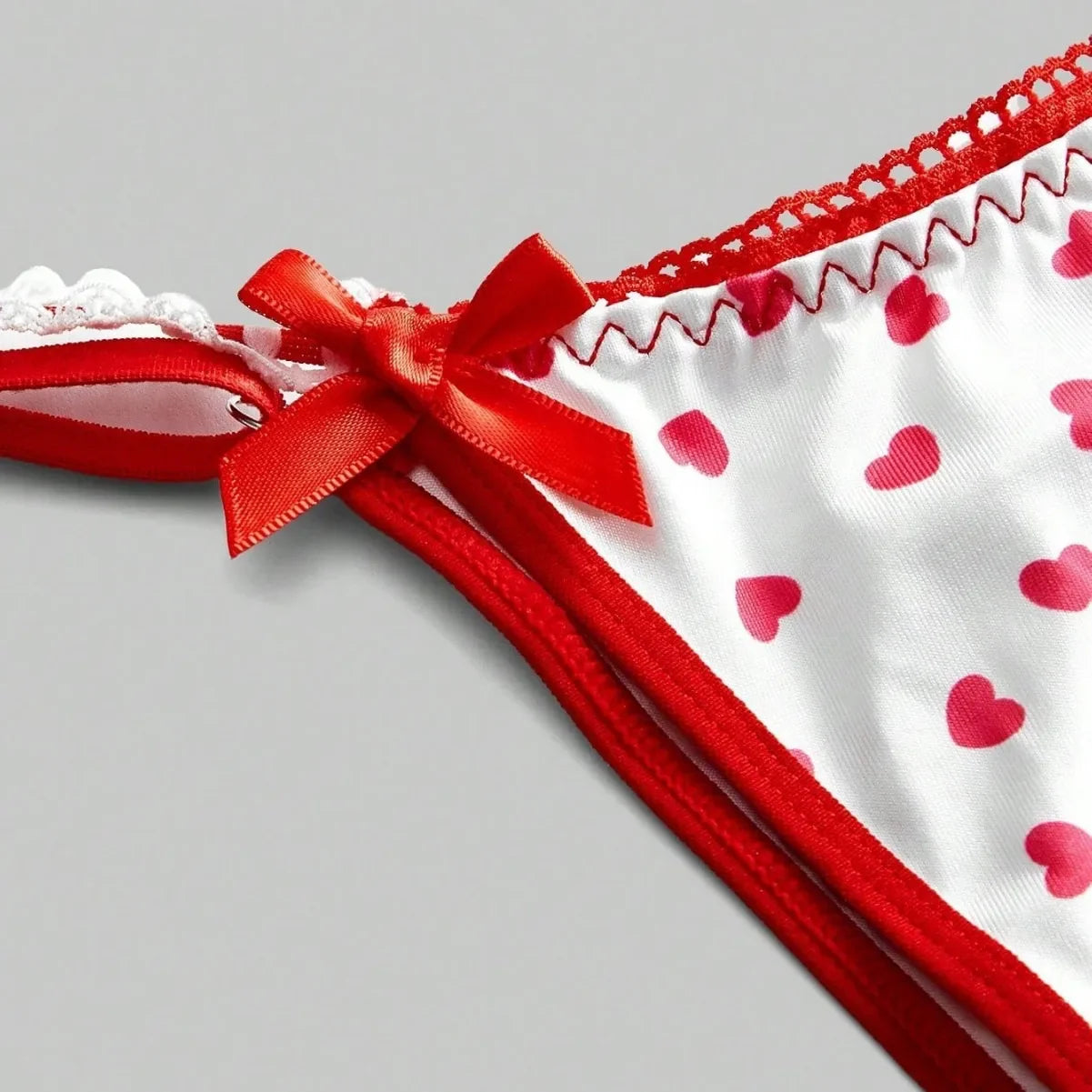 Three Point Lace Up Heart Bikini