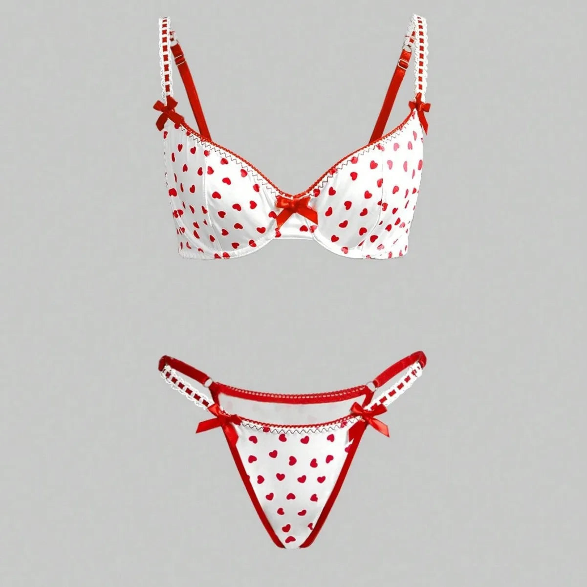 Three Point Lace Up Heart Bikini