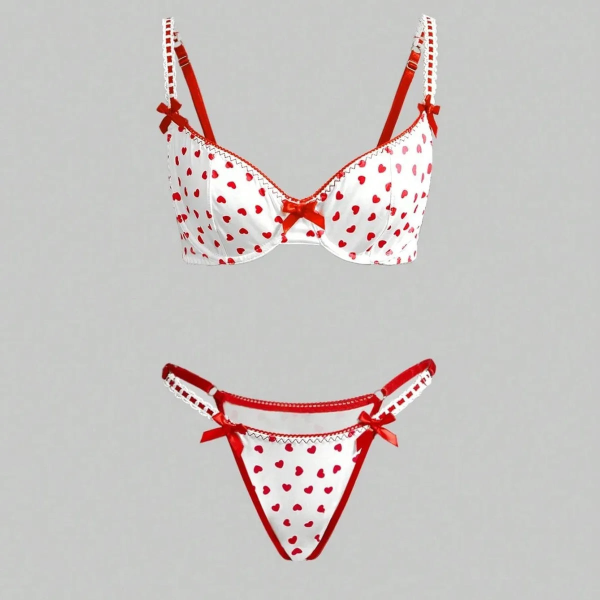 Three Point Lace Up Heart Bikini