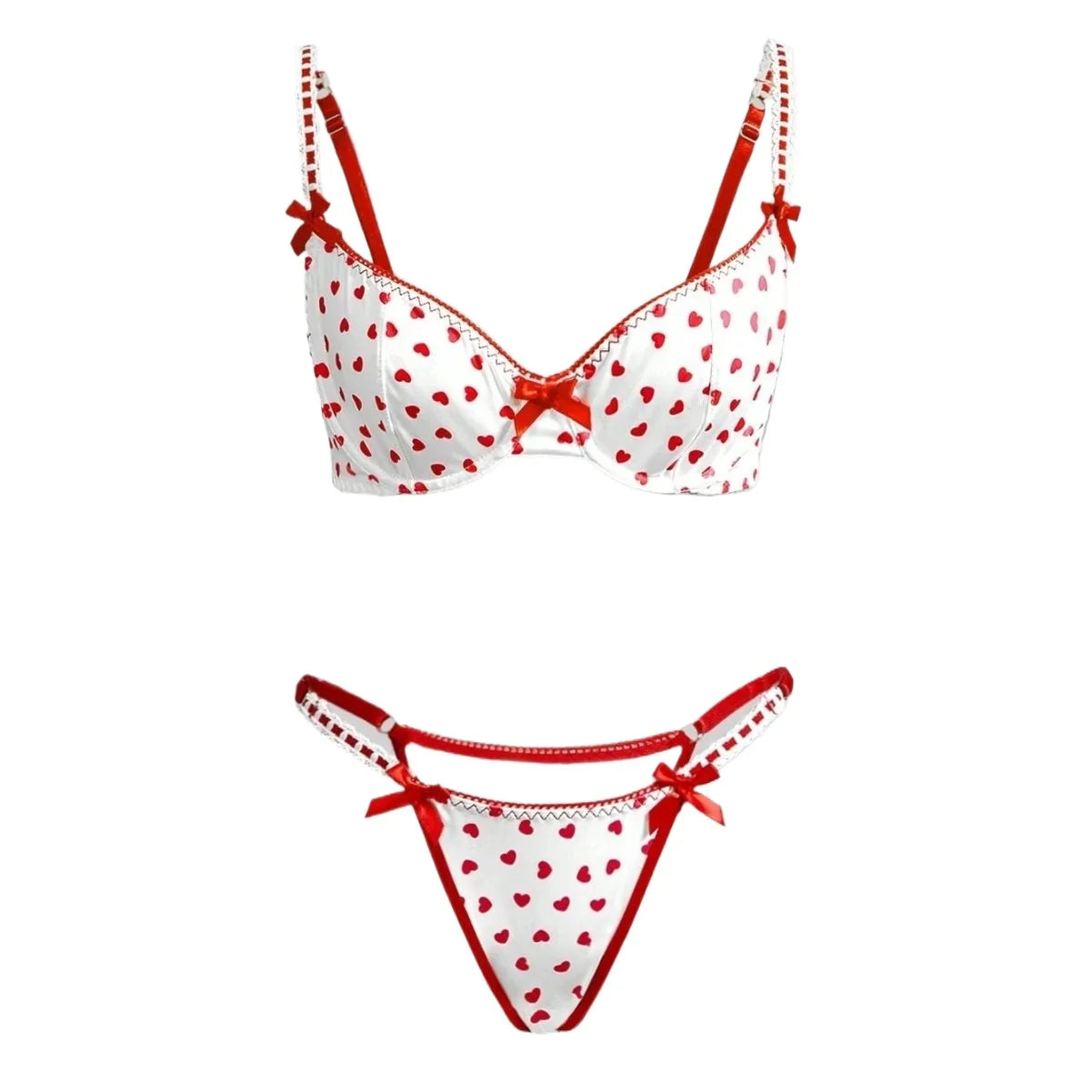 Three Point Lace Up Heart Bikini