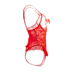 Transparent Open Crotch Uniform Styles Body Suit