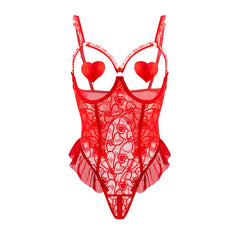 Transparent Open Crotch Uniform Styles Body Suit